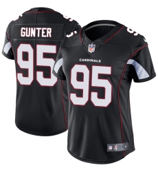 Women's Nike Arizona Cardinals #95 Rodney Gunter Elite Black Alternate NFL Jersey