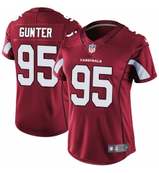 Women's Nike Arizona Cardinals #95 Rodney Gunter Elite Red Team Color NFL Jersey