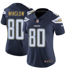 Women's Nike Los Angeles Chargers #80 Kellen Winslow Navy Blue Team Color Vapor Untouchable Limited Player NFL Jersey