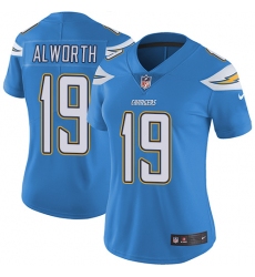 Women's Nike Los Angeles Chargers #19 Lance Alworth Electric Blue Alternate Vapor Untouchable Limited Player NFL Jersey