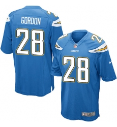 Men's Nike Los Angeles Chargers #28 Melvin Gordon Game Electric Blue Alternate NFL Jersey