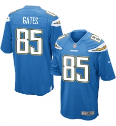 Men's Nike Los Angeles Chargers #85 Antonio Gates Game Electric Blue Alternate NFL Jersey