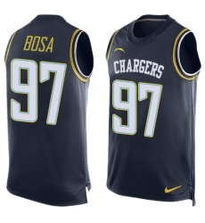 Men's Nike Los Angeles Chargers #97 Jeremiah Attaochu Limited Navy Blue Player Name & Number Tank Top NFL Jersey