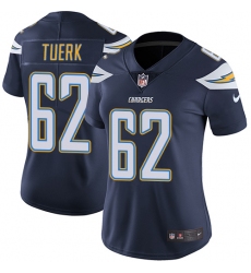 Women's Nike Los Angeles Chargers #62 Max Tuerk Navy Blue Team Color Vapor Untouchable Limited Player NFL Jersey