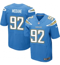 Men's Nike Los Angeles Chargers #92 Brandon Mebane Elite Electric Blue Alternate NFL Jersey
