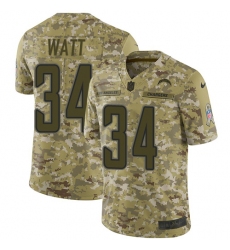 Youth Nike Los Angeles Chargers #34 Derek Watt Limited Camo 2018 Salute to Service NFL Jerseyy