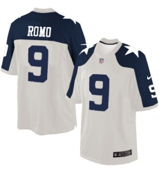 Men's Nike Dallas Cowboys #9 Tony Romo Limited White Throwback Alternate NFL Jersey