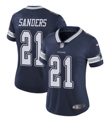Women's Nike Dallas Cowboys #21 Deion Sanders Elite Navy Blue Team Color NFL Jersey