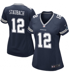 Women's Nike Dallas Cowboys #12 Roger Staubach Game Navy Blue Team Color NFL Jersey