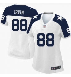Women's Nike Dallas Cowboys #88 Michael Irvin Elite White Throwback Alternate NFL Jersey