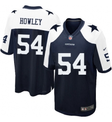 Men's Nike Dallas Cowboys #54 Chuck Howley Game Navy Blue Throwback Alternate NFL Jersey