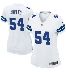 Women's Nike Dallas Cowboys #54 Chuck Howley Game White NFL Jersey