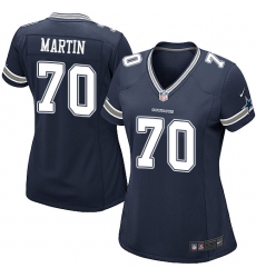 Women's Nike Dallas Cowboys #70 Zack Martin Game Navy Blue Team Color NFL Jersey