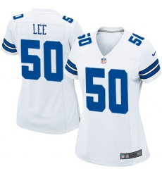 Women's Nike Dallas Cowboys #50 Sean Lee Game White NFL Jersey