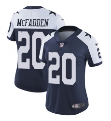 Women's Nike Dallas Cowboys #20 Darren McFadden Elite Navy Blue Throwback Alternate NFL Jersey