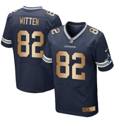 Men's Nike Dallas Cowboys #82 Jason Witten Elite Navy/Gold Team Color NFL Jersey