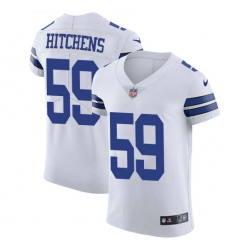 Men's Nike Dallas Cowboys #59 Anthony Hitchens Elite White NFL Jersey