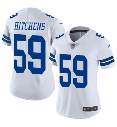 Women's Nike Dallas Cowboys #59 Anthony Hitchens Elite White NFL Jersey