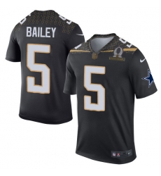 Men's Nike Dallas Cowboys #5 Dan Bailey Elite Black Team Irvin 2016 Pro Bowl NFL Jersey
