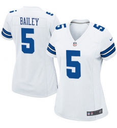 Women's Nike Dallas Cowboys #5 Dan Bailey Game White NFL Jersey