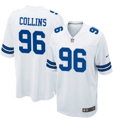 Men's Nike Dallas Cowboys #96 Maliek Collins Game White NFL Jersey