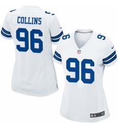 Women's Nike Dallas Cowboys #96 Maliek Collins Game White NFL Jersey