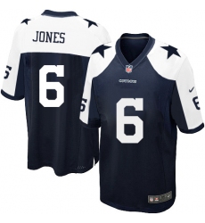 Men's Nike Dallas Cowboys #6 Chris Jones Game Navy Blue Throwback Alternate NFL Jersey