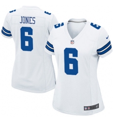 Women's Nike Dallas Cowboys #6 Chris Jones Game White NFL Jersey