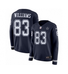 Women's Nike Dallas Cowboys #83 Terrance Williams Limited Navy Blue Therma Long Sleeve NFL Jersey