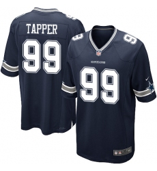 Men's Nike Dallas Cowboys #99 Charles Tapper Game Navy Blue Team Color NFL Jersey
