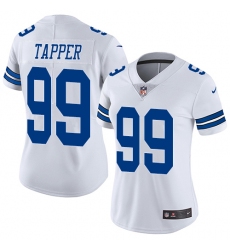 Women's Nike Dallas Cowboys #99 Charles Tapper Elite White NFL Jersey