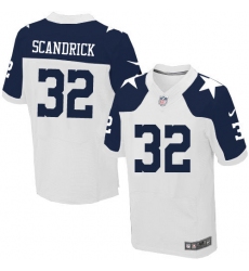 Men's Nike Dallas Cowboys #32 Orlando Scandrick Elite White Throwback Alternate NFL Jersey