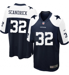 Men's Nike Dallas Cowboys #32 Orlando Scandrick Game Navy Blue Throwback Alternate NFL Jersey