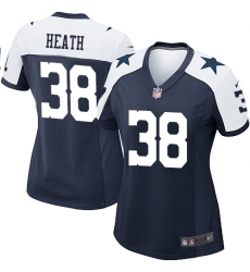 Women's Nike Dallas Cowboys #38 Jeff Heath Game Navy Blue Throwback Alternate NFL Jersey