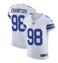 Men's Nike Dallas Cowboys #98 Tyrone Crawford Elite White NFL Jersey