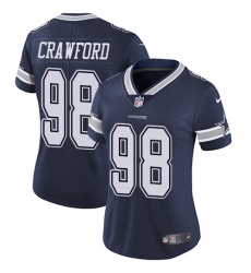 Women's Nike Dallas Cowboys #98 Tyrone Crawford Elite Navy Blue Team Color NFL Jersey