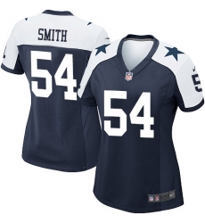 Women's Nike Dallas Cowboys #54 Jaylon Smith Game Navy Blue Throwback Alternate NFL Jersey