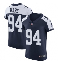 Men's Nike Dallas Cowboys #94 DeMarcus Ware Navy Blue Throwback Alternate Vapor Untouchable Elite Player NFL Jersey