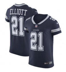 Men's Nike Dallas Cowboys #21 Ezekiel Elliott Navy Blue Team Color Vapor Untouchable Elite Player NFL Jersey