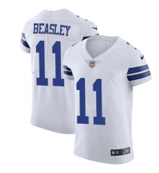 Men's Nike Dallas Cowboys #11 Cole Beasley Elite White NFL Jersey