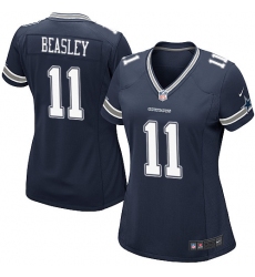 Women's Nike Dallas Cowboys #11 Cole Beasley Game Navy Blue Team Color NFL Jersey