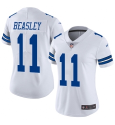 Women's Nike Dallas Cowboys #11 Cole Beasley White Vapor Untouchable Limited Player NFL Jersey
