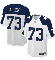 Men's Nike Dallas Cowboys #73 Larry Allen Game White Throwback Alternate NFL Jersey