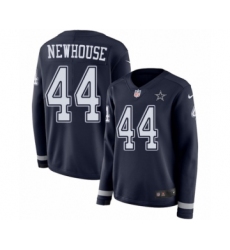 Women's Nike Dallas Cowboys #44 Robert Newhouse Limited Navy Blue Therma Long Sleeve NFL Jersey