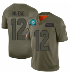 Men's Miami Dolphins #12 Bob Griese Limited Camo 2019 Salute to Service Football Jersey