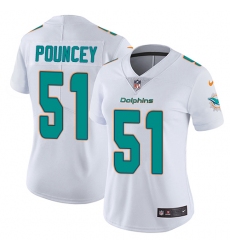 Women's Nike Miami Dolphins #51 Mike Pouncey Elite White NFL Jersey