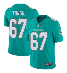 Men's Nike Miami Dolphins #67 Laremy Tunsil Aqua Green Team Color Vapor Untouchable Limited Player NFL Jersey