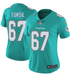 Women's Nike Miami Dolphins #67 Laremy Tunsil Aqua Green Team Color Vapor Untouchable Limited Player NFL Jersey