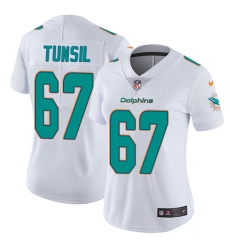 Women's Nike Miami Dolphins #67 Laremy Tunsil Elite White NFL Jersey
