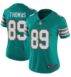 Women's Nike Miami Dolphins #89 Julius Thomas Elite Aqua Green Alternate NFL Jersey